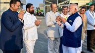 IN PHOTOS: CM Fadnavis, deputy CMs Eknath Shinde and Ajit Pawar meet PM Modi