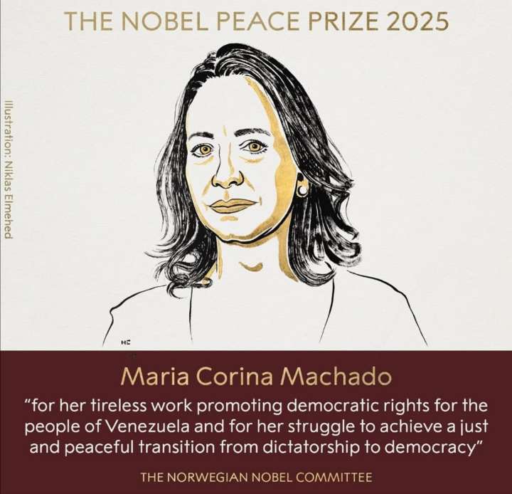 «María Corina Machado Gana el Premio Nobel de la Paz 2025 por su Lucha por la Democracia en Venezuela»