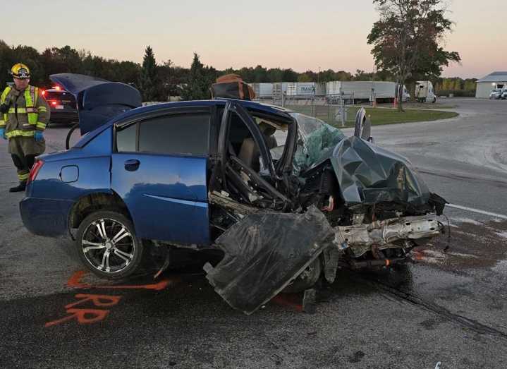 Bay County man ejected from car after crashing into Bobcat tractor