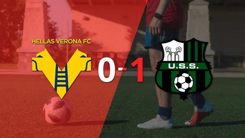 Serie A: A Sassuolo no le sobró nada, pero venció a Hellas Verona por 1 a 0