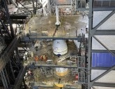 NASA’s SLS rocket for moonbound Artemis II mission fully stacked at KSC