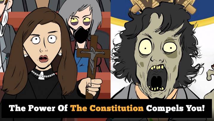 Animation: Amy Barrett's Crucifix Causes Democrats To Hiss In Terror