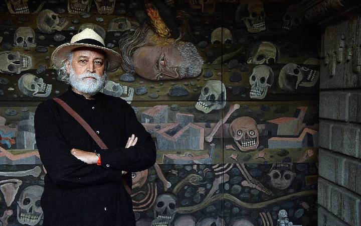 Tzompantli de Gustavo Monroy llega a San Ildefonso