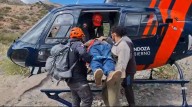 Rescataron con el helicóptero a un hombre tras caer de un caballo en Potrerillos