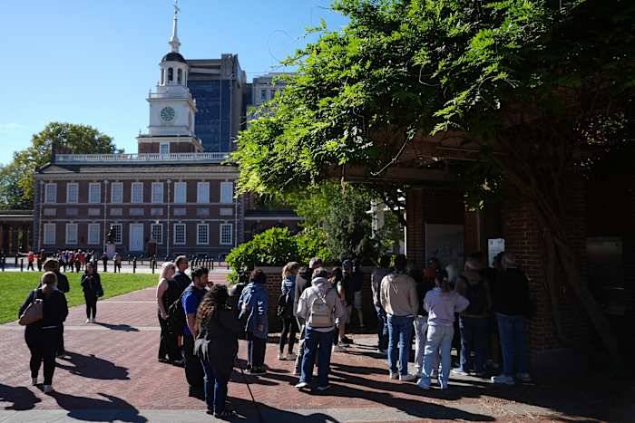 National parks will remain 'generally' open during the shutdown, but Liberty Bell doors are closed