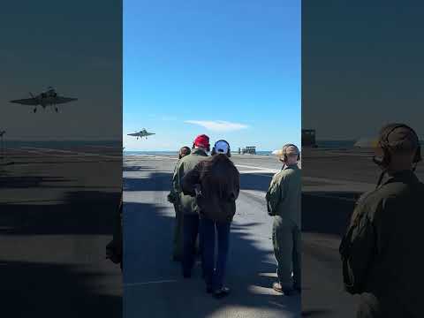 Trump Watches Navy F/A-18 Break the Sound Barrier #shorts