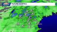 Rain showers moving through New Hampshire; some thunderstorms possible