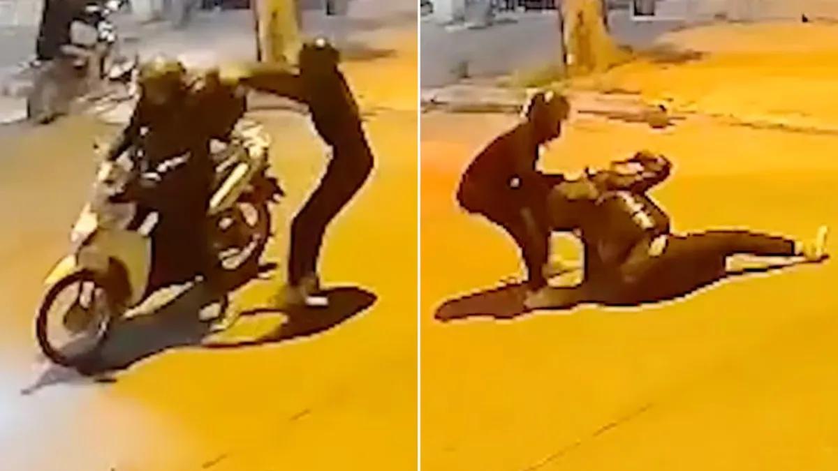 Motochorros arrastraron a una mujer para robarle