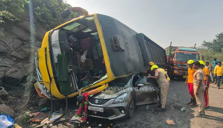 10 Hurt, 4 Critical As Bus Collides With Car In Mayurbhanj