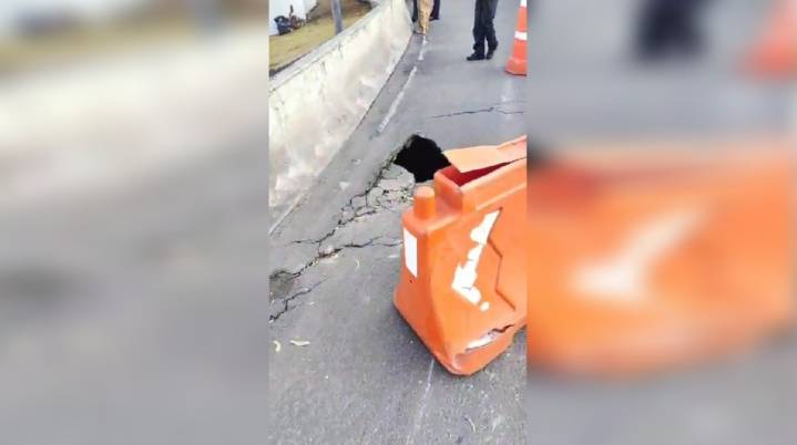 Se abre grieta en puente la Concordia, zona de Iztapalapa donde explotó pipa de gas