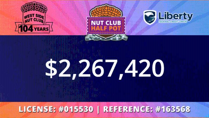 Nut Club Half Pot passes $2.25 million