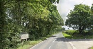 Road closed in Devon due to tractor fire