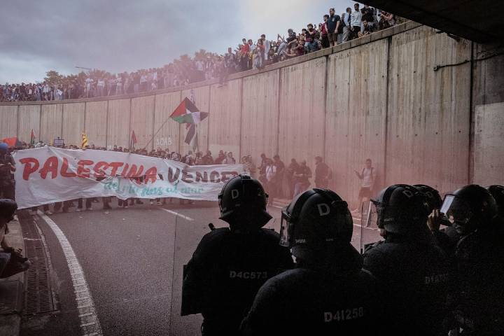 Barcelona y Madrid salen a la calle en apoyo a la flotilla y contra Netanyahu