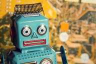 Vintage robot Halloween costumes show DIY creativity from bygone era