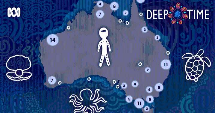 A map of Deep Time stories from Aboriginal and Torres Strait Islander cultures