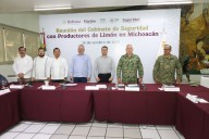 Omar García Harfuch se reúne con productores de limón y autoridades de Michoacán