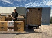 Aseguran tráiler con fayuca en Puerto Palomas