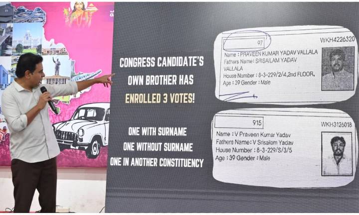 KTR Alleges Massive ‘Vote Chori’ in Telangana, Threatens High Court Action