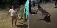 En un ataque de celos mujer intentó apuñalar a su esposo y la policía la calmó con un táser