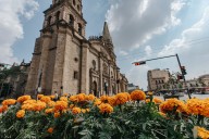 Adornan 10 mil cempasúchiles plazas del Centro Histórico