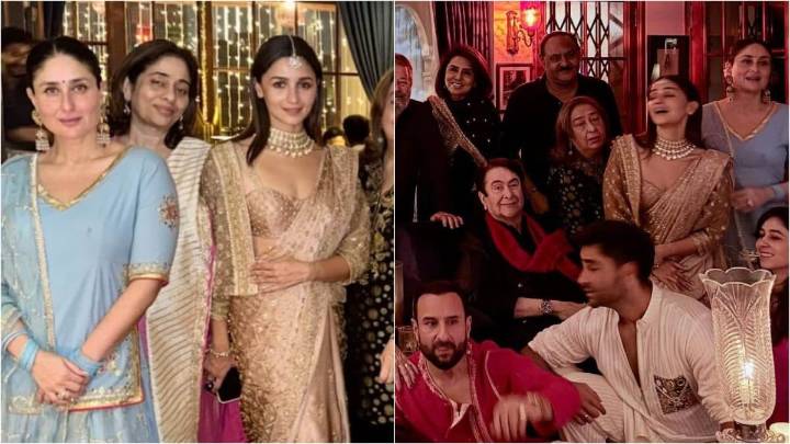 Alia Bhatt Slays In Golden Saree, Joins Kareena Kapoor