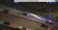 LAPD in pursuit of a possible DUI driver in the San Fernando Valley