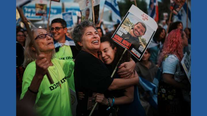 Israel says Hamas hands over the first seven hostages to the Red Cross as part of the Gaza ceasefire