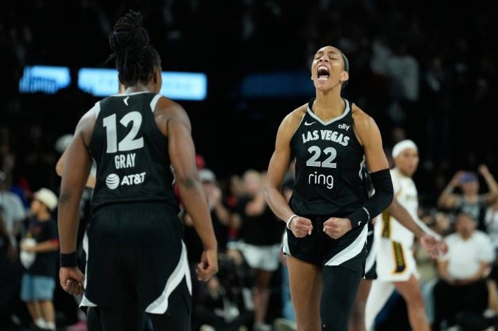 Aces beat Fever 107-98 in OT of Game 5 of semis, advance to WNBA Finals to face the Phoenix Mercury