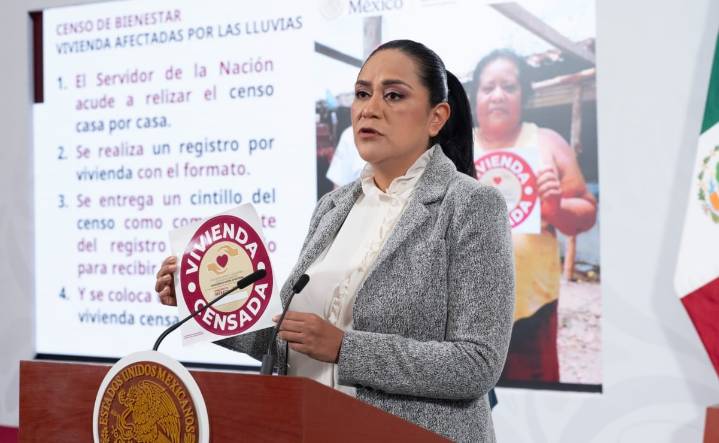 Bienestar inicia censo casa por casa en estados afectados por las lluvias