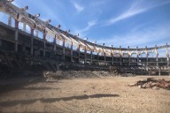 How far along is the demolition at the old RFK Stadium?
