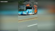 Dozens of UMass Lowell marching band members flee bus before it goes up in flames