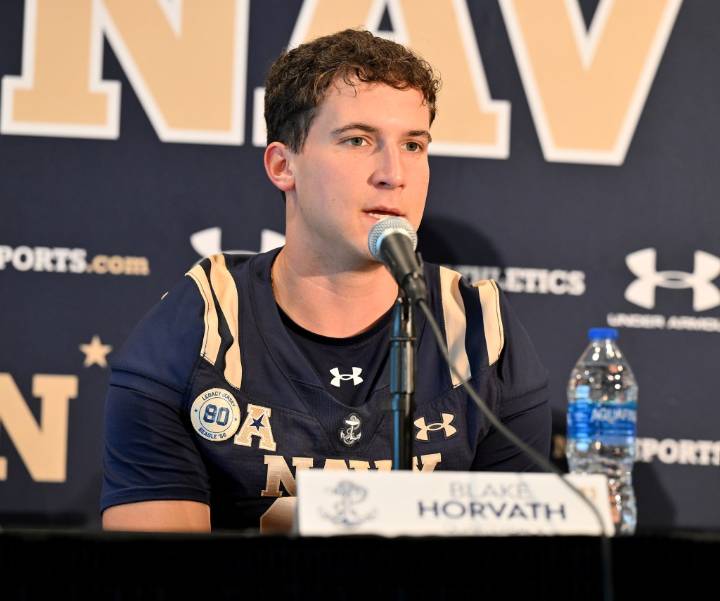 Navy quarterback Blake Horvath a finalist for the Campbell Trophy