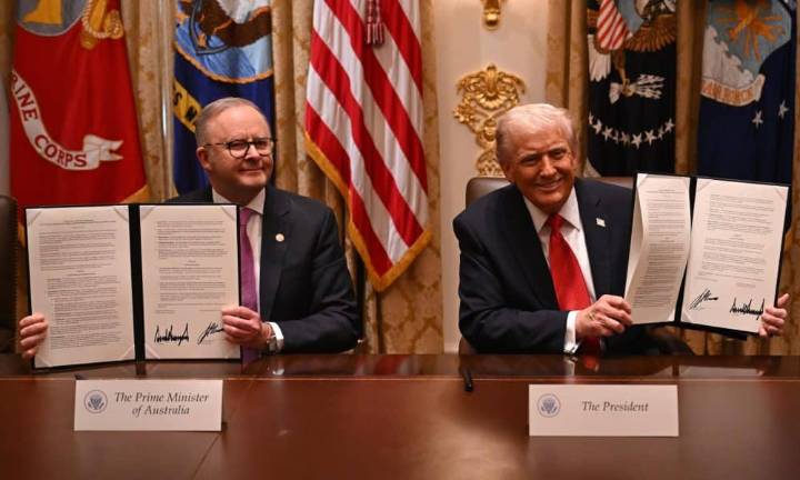 Trump y Albanese firman un acuerdo sobre minerales críticos y tierras raras