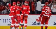 Edvinsson scores two goals as Red Wings erase four-goal deficit, beat Blues 6