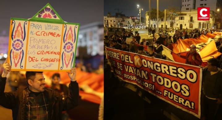 Colectivos juveniles y organizaciones marchan pacíficamente en Lima y convocan a paro nacional