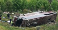 Gasps as 'horror movie' school bus crash video aired