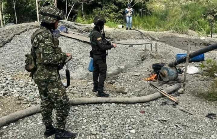 Ejército Nacional desarticula red minera ilegal al servicio de alias “Marlon”