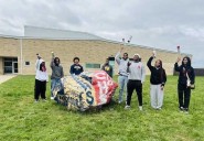 Chaney, East High School students paint 'unity boulder' to celebrate merger