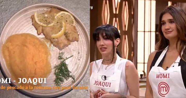 Filet de pescado a la romana con puré bicolor: la receta de Momi Giardina y La Joaqui en el debut de MasterChef Celebrity