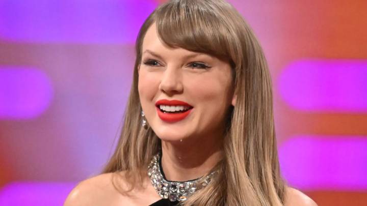 Taylor Swift looks stunning ahead of The Life of A Showgirl release as she films for The Graham Norton Show