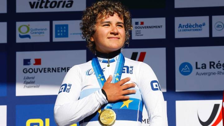 La navarra Paula Ostiz, imparable, logra el oro europeo en la contrarreloj