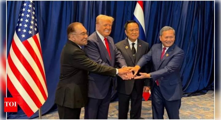 ‘We did something people said couldn’t be done’: Donald Trump oversees signing of ‘historic’ Thailand