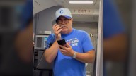 Nick Offerman pranks 'Parks and Recreation' co-star Jim O'Heir on Indy flight