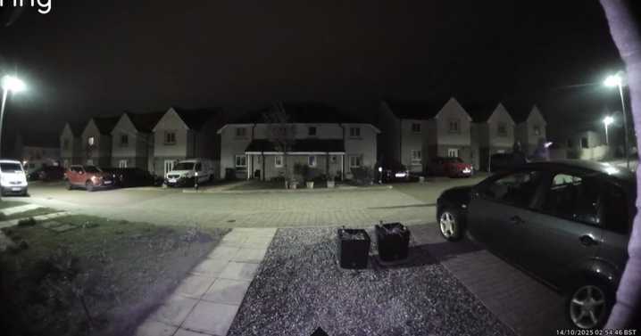 Late night prowlers captured 'trying door' on quiet Scots street