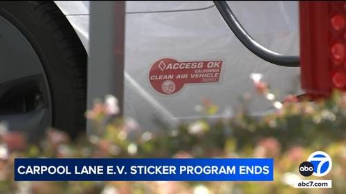Electric vehicle drivers can no longer use carpool lanes as California's Clean Air Vehicle Decal program comes to an end