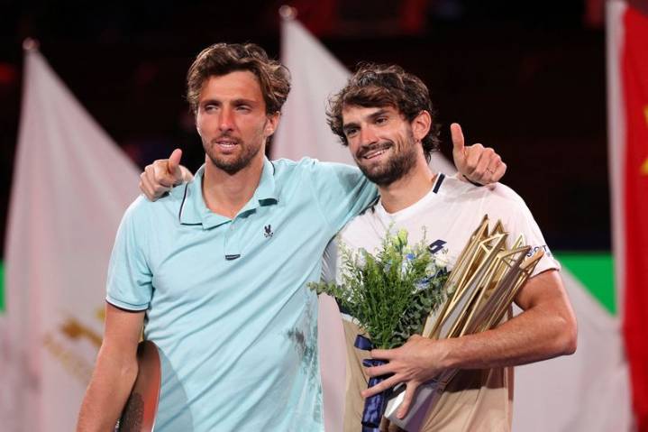 Tennis-Cousins Vacherot and Rinderknech set up Paris repeat of Shanghai final