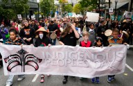Some Indigenous Peoples Day events strike conciliatory tone amid Trump’s focus on Columbus