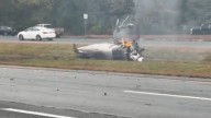 Plane crashes on Massachusetts interstate