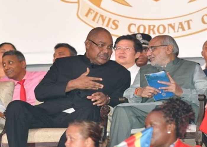 Vice Prez Radhakrishnan attends swearing-in of Seychelles President, conveys greetings from India