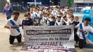 Niños y niñas de Amozoc visitan la cancha del Estadio Cuauhtémoc gracias a la Academia de Fútbol